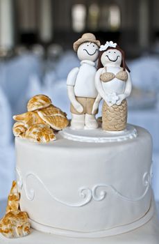 Close-up of a Wedding Cake in Cyprus