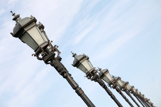 Old-time Moscow Street Lamps, Cast-iron Lighting Devices