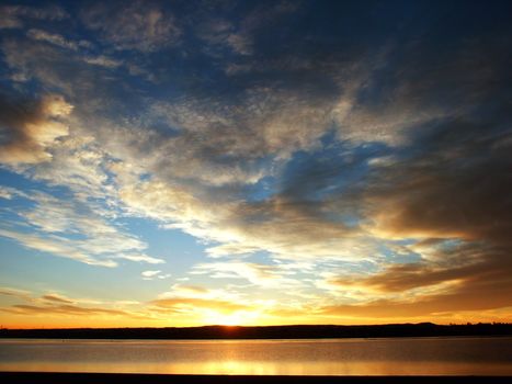 Lake Front Sunrise In Colorado