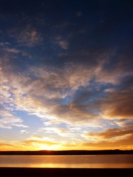 Sunrise in Colorado on a beach