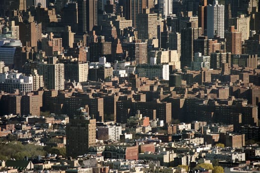 Aerial view of Manhattan, New York City.