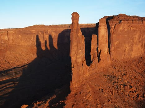 Sandstone buttes in Monument Valley.