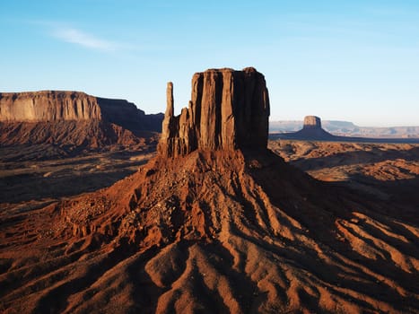 Sandstone mesa in Monument Valley.