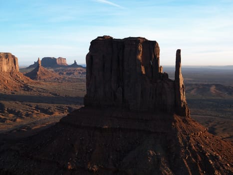 Sandstone mesa in Monument Valley.