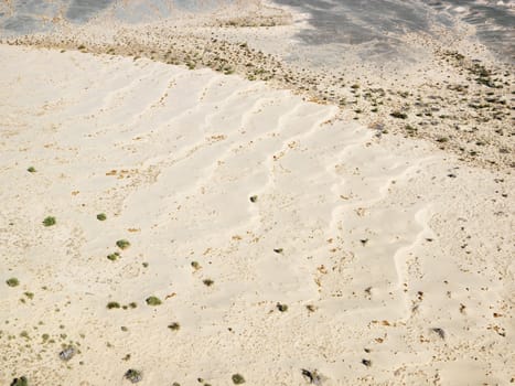 Aerial view of desolate torrid California desert.