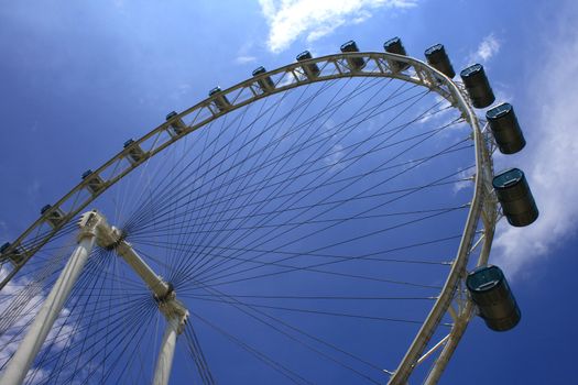 The Singapore Flyer, the biggest Giant wheel in the world. 
