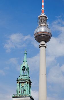Berlin tv tower -  fernsehturm in Berlin Germany