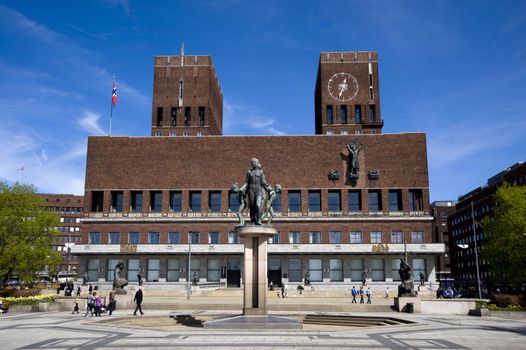 City town hall of Oslo, Norway. Taken on summer 2010.