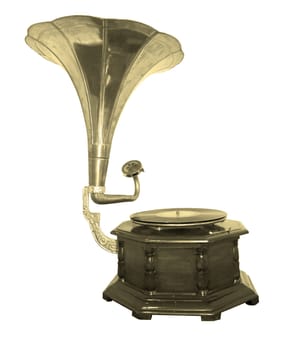 an old gramophone ornate with...