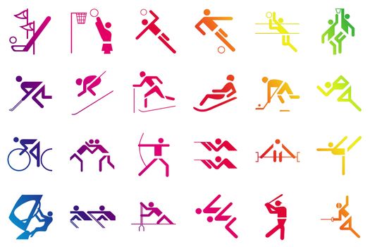 olympic games 24 sports illustration