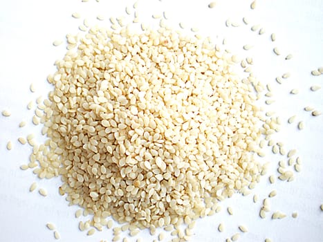 sesame seeds isolated on white background 