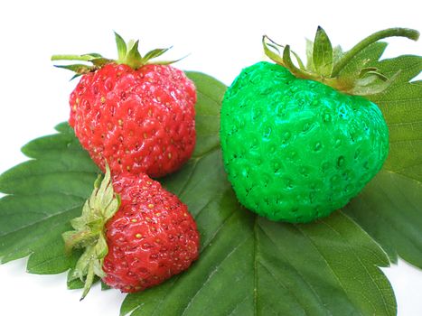 unique strawberry being different from the group