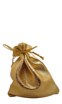 little golden gift bag for Christmas or Valentines day