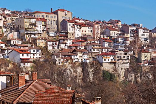 city view with old houses Veliko Turnovo Bulgaria