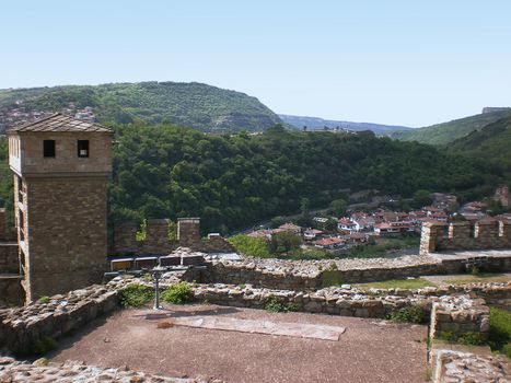 Tsarevets fortress ruins in Veliko Turnovo Bulgaria