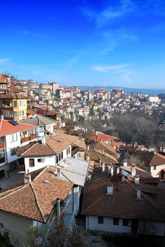 city view with old houses Veliko Turnovo Bulgaria