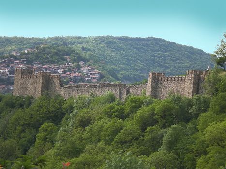 Tsarevets fortress ruins in Veliko Turnovo Bulgaria