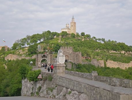 Tsarevets fortress ruins in Veliko Turnovo Bulgaria