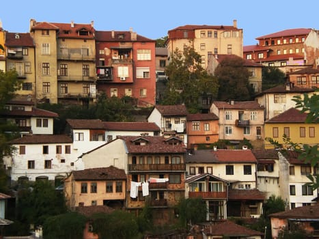 city view with old houses, Veliko Turnovo Bulgaria