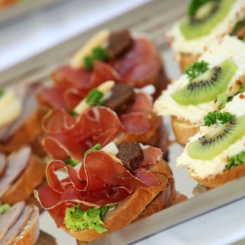 Appetizers and finger food - closeup