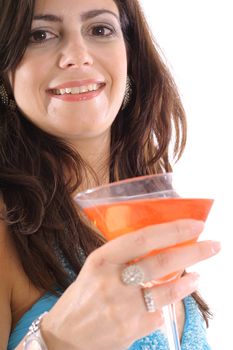 woman with cocktail side