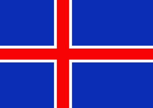 Illustrated flag of Iceland