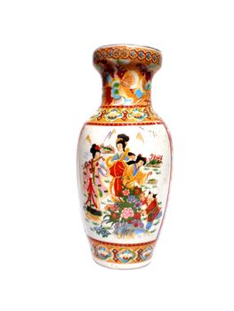 Decorated colorful Antique Chinese Vase