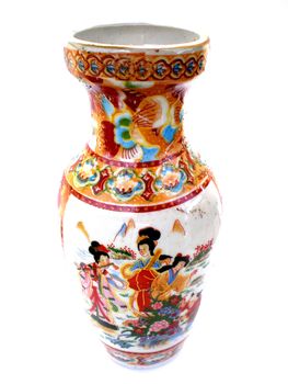 Decorated colorful Antique Chinese Vase