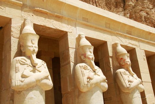 details of Hatshepsut's temple at Deir-el-Bahri, Egypt