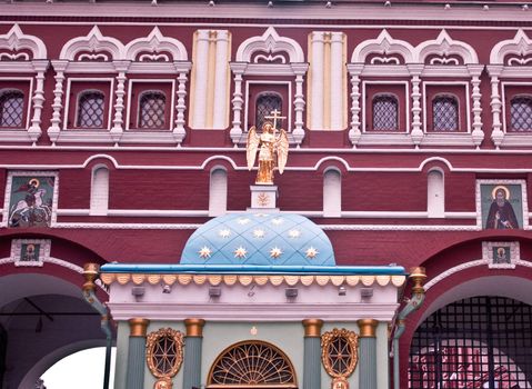 Gold dome of church on a background wale