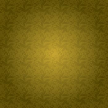 golden seamless tile with a floral themed background