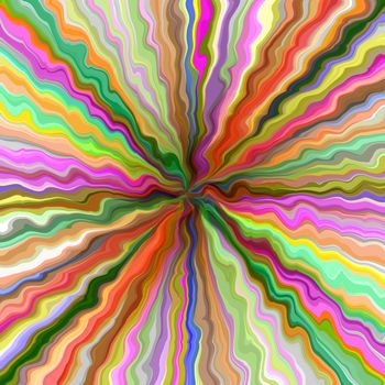 Illustrated abstract colourful wobbly background