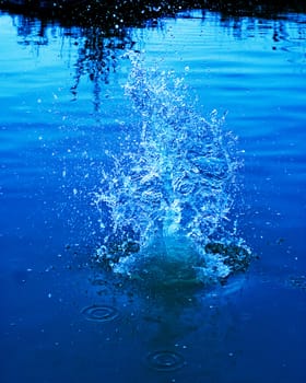 A splash in water.