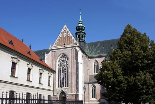 Building of Monastery at Mendel square in Brno, Czech Republic