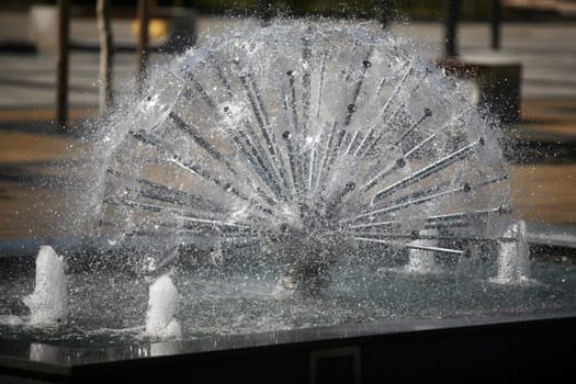 Beautiful city fountain