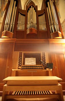 Old organ in perspective