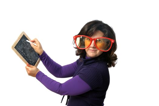 student over white background