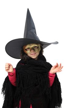 nice witch over white background