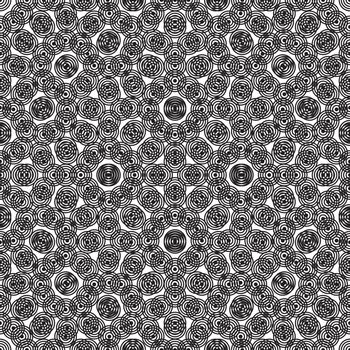 Abstract black and white circular background pattern illustrated