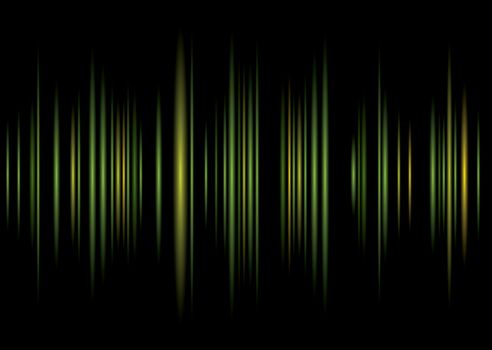 Abstract green and black music graphic equaliser with copy space