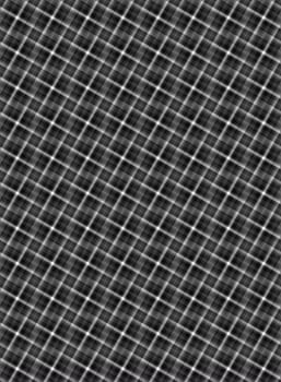 Pattern of diagonal blurred cubes in black and white