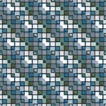 seamless texture of tiles in cool colors