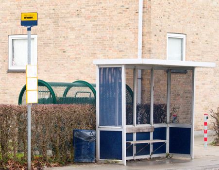 A modern bus stop in  Denmark