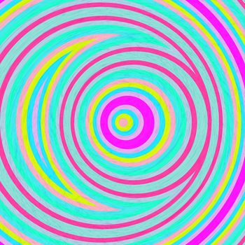 pattern of circle shapes with line texture in bright colors