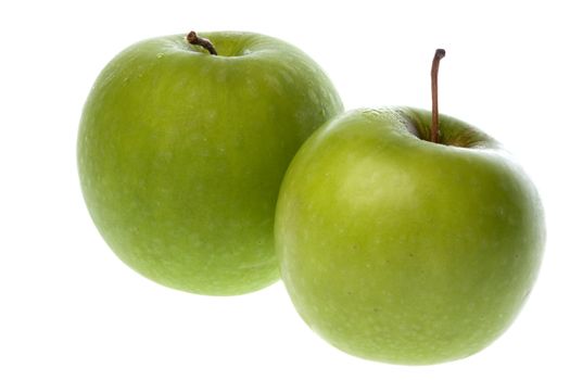 Isolated image of green apples.