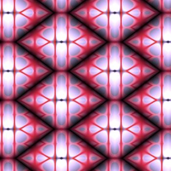 An abstract patterned interlocking diamond shaped tile background done in red and purple.