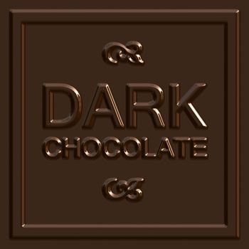 A dark chocolate square that tiles seamlessly as a pattern to make any background or isolated chocolate bar shape that you need.