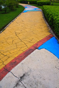 Colorful walkway in Rama 8 park