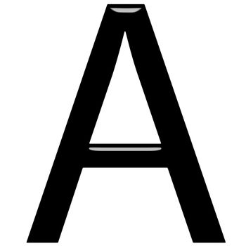 3d letter A isolated in white