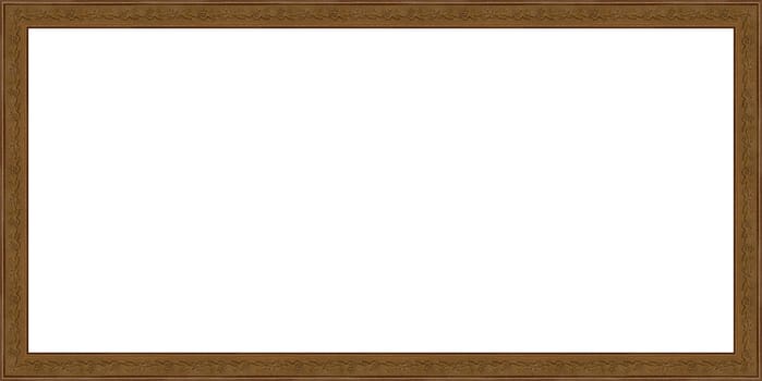 a picture gold frame on a white